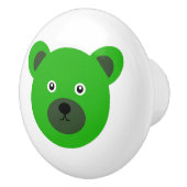 Niedlicher grüner Bär Keramikknauf (Rechts)