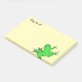 Niedlicher Grüner Baum Frog "Hop to it!" Post-it Klebezettel (angewinkelt)