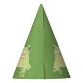 Niedlicher Grüner Baum Frog - Ribbit Geburtstag. Partyhütchen (Rückseite)