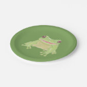 Niedlicher Grüner Baum Frog - Single transparent. Pappteller (Schrägansicht)