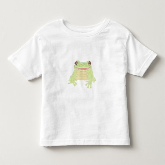 Niedlicher Grüner Baum Frosch - transparent. Kleinkind T-shirt (Vorderseite)