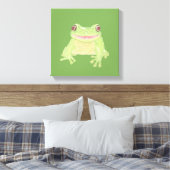 Niedlicher Grüner Baum Frosch - transparent. Leinwanddruck (Insitu (Schlafzimmer))
