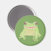 Niedlicher Grüner Baum Frosch - transparent. Magnet (Vorderseite/Rückseite)