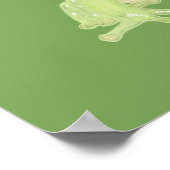 Niedlicher Grüner Baum Frosch - transparent. Poster (Ecke)