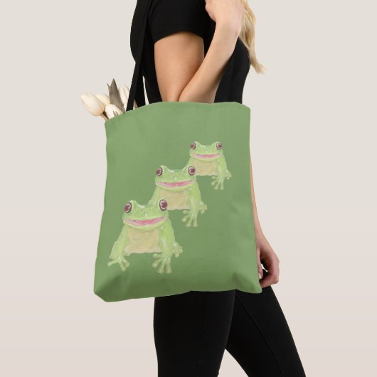 Niedlicher Grüner Baum Frosch - transparent. Tasche (Von Nahem)