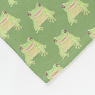 Niedlicher Grüner Baumfrosch - durchsichtiges Must Fleecedecke