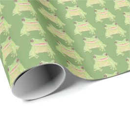 Niedlicher Grüner Baumfrosch - durchsichtiges Must Geschenkpapier