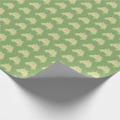 Niedlicher Grüner Baumfrosch - transp pattern. Geschenkpapier (Ecke)