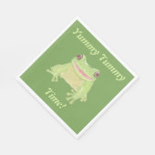 Niedlicher Grüner Baumfrosch - Yummy Tummy Time! P Serviette (Ecke)