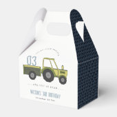 Niedlicher grüner blauer Feldzug Kinder jeden Gebu Geschenkschachtel (Rückseite)