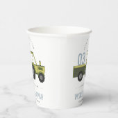 Niedlicher grüner blauer Feldzug Kinder jeden Gebu Pappbecher (Rechts)