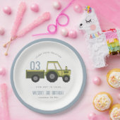 Niedlicher grüner blauer Feldzug Kinder jeden Gebu Pappteller (Party)