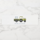 Niedlicher grüner blauer Feldzug Kinder jeden Gebu Wasserflaschenetikett (Einzelnes Label)