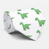 Niedlicher grüner Brontosaurus Krawatte (Gerollt)