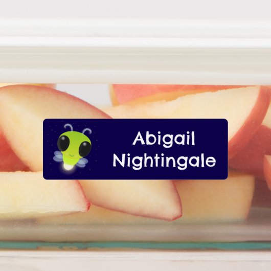 Niedlicher, grüner Bug firefrefly Cartoon personal Etiketten (Befestigt)