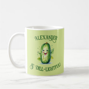 Niedlicher Grüner Cartoon Kaffeetasse