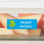 Niedlicher, grüner Cartoon mit Parkett personalisi Etiketten (Befestigt)