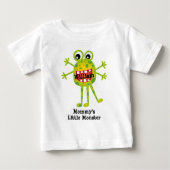 Niedlicher Grüner Cartoon Monster Witziger Spaß fü Baby T-shirt (Vorderseite)