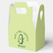 Niedlicher Grüner Cartoon Pickle Geburtstag Geschenkschachtel (Geöffnet)