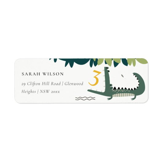 Niedlicher grüner Chomp-Alligator-Sumpfkids-Adress (Vorne)