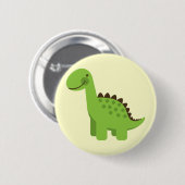 Niedlicher grüner Dinosaurier Button (Vorne & Hinten)