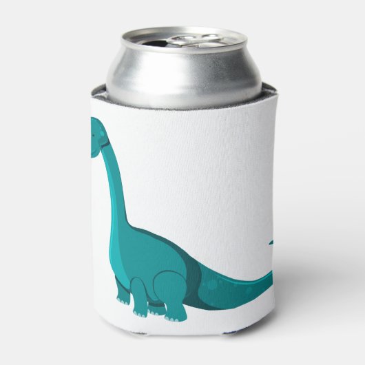 Niedlicher grüner Dinosaurier Dosenkühler (Kanne Vorderseite)