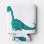 Niedlicher grüner Dinosaurier Dosenkühler (Rückseite)