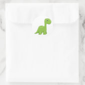 Niedlicher grüner Dinosaurier Runder Aufkleber (Tasche)
