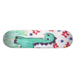 Niedlicher grüner Dinosaurier-SkizzeSkateboard Pro Skateboard