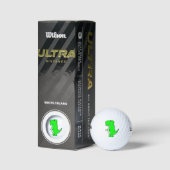 Niedlicher grüner Dinosaurier Zeichnend Golfball (Verpackungen)