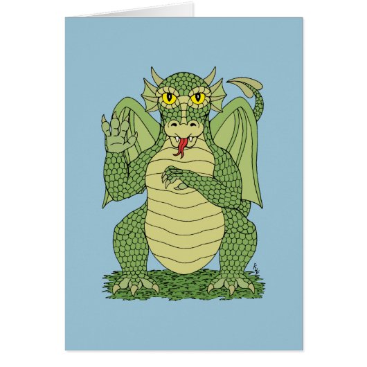 Niedlicher Grüner Drache (Vorne)