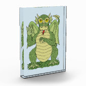 Niedlicher Grüner Drache Fotoblock (Links)