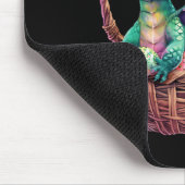 Niedlicher Grüner Drache Ostereier Jagd Eier Korb Mousepad (Ecke)