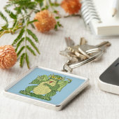 Niedlicher Grüner Drache Schlüsselanhänger (Seite)