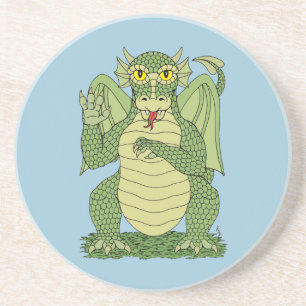 Niedlicher Grüner Drache Untersetzer