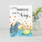 *~* Niedlicher Grüner Drachen, der die Kindermädch Einladung (Stehend Vorderseite)