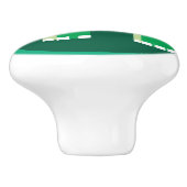 Niedlicher grüner Elefant Keramikknauf (Seitenansicht)