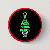 Niedlicher Grüner Friedhof Weihnachtsbaum Single Button (Vorderseite)