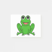 Niedlicher grüner Frosch-Cartoon Post-it Klebezettel (Vorderseite)