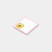 Niedlicher Grüner Frosch Holding Mexican Polvoron Post-it Klebezettel (angewinkelt)