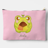 Niedlicher Grüner Frosch Holding Mexican Polvoron Zubehörtasche (Rückseite)