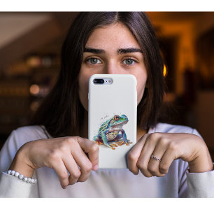 niedlicher grüner Frosch in Aquarellfarbe Case-Mate iPhone Hülle