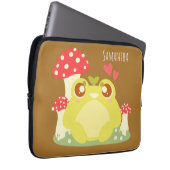 Niedlicher grüner Frosch in der Natur Laptopschutzhülle (Vorne Rechts)