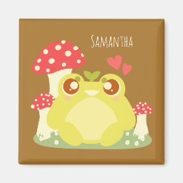 Niedlicher grüner Frosch in der Natur Magnet