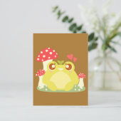 Niedlicher grüner Frosch in der Natur Postkarte (Stehend Vorderseite)