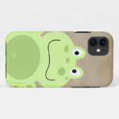 Niedlicher grüner Frosch Rustikaler Happy Lächeln  Case-Mate iPhone Hülle (Rückseite (Horizontal))