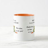 Niedlicher grüner Frosch Tasse (Zentrum)