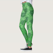 Niedlicher Grüner Glitzer St Patricks Kleeblatt He Leggings (Links)