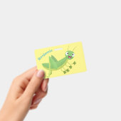 Niedlicher Grüner-Happy-Cartoon Ausweis (Handheld)