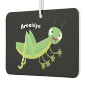 Niedlicher Grüner-Happy-Cartoon Autolufterfrischer (Links)